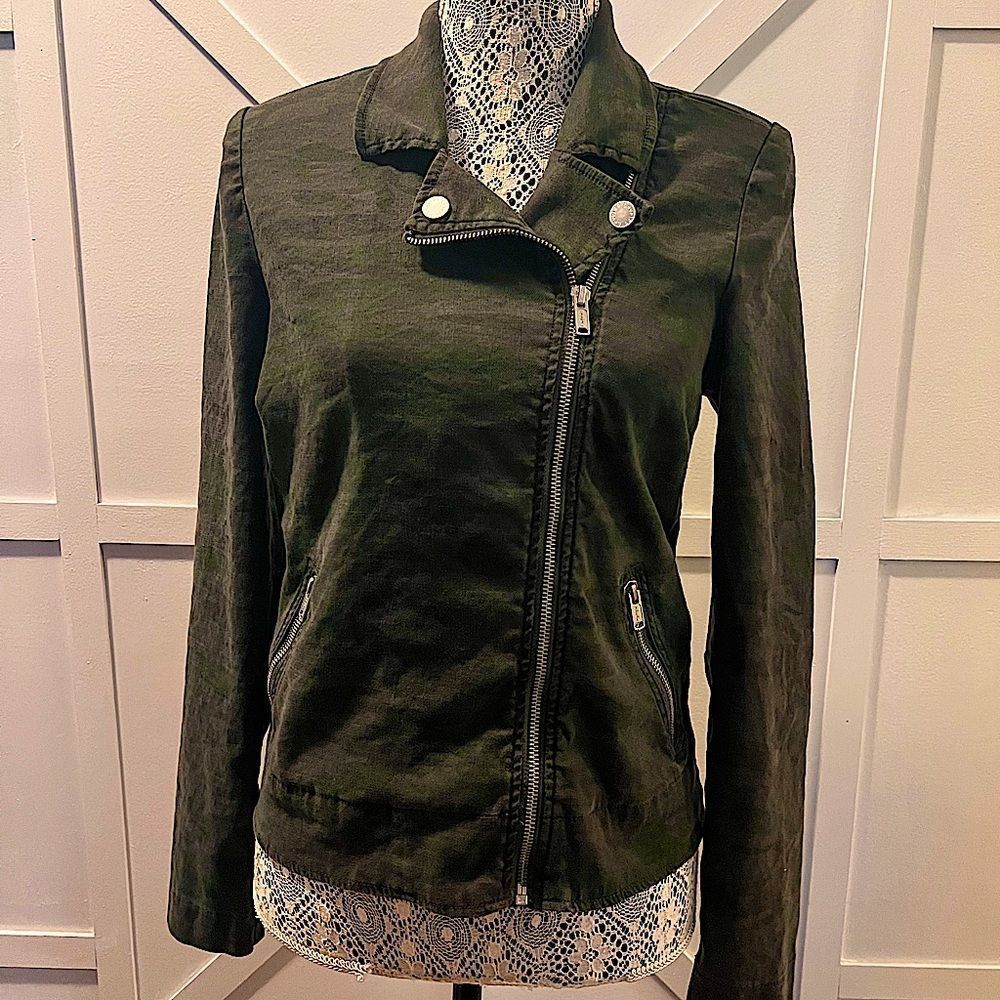 Level 99 Evereve Rosie Midnight Camo Moto Jacket Smal… Gem